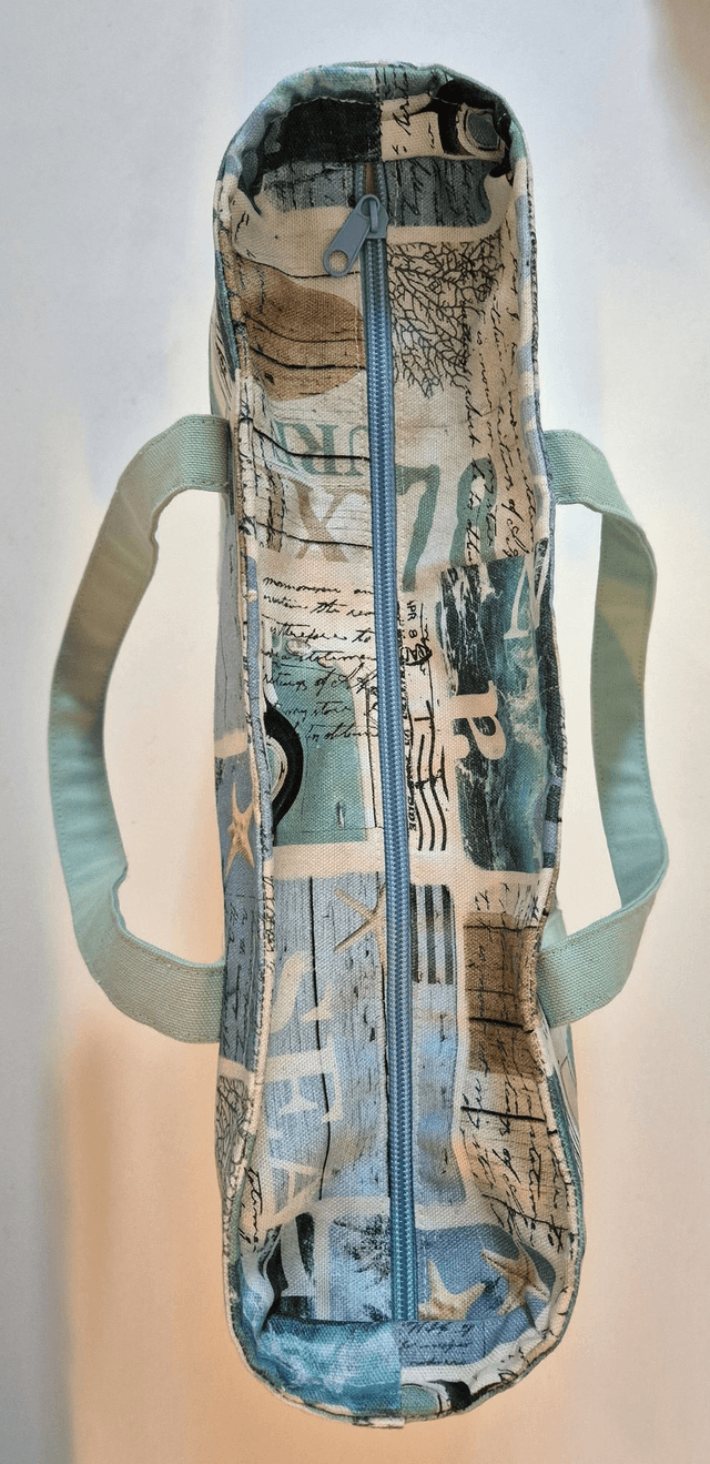 Sac en coton turquoise motifs vacances Modèle Mali 