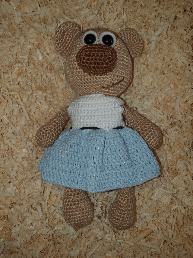 Robe pour Camille Blanche et Bleue avec ceinture (seule)