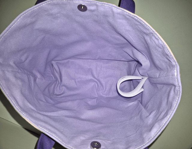 Sac en coton rose et violet personnalisé Modèle Agnès