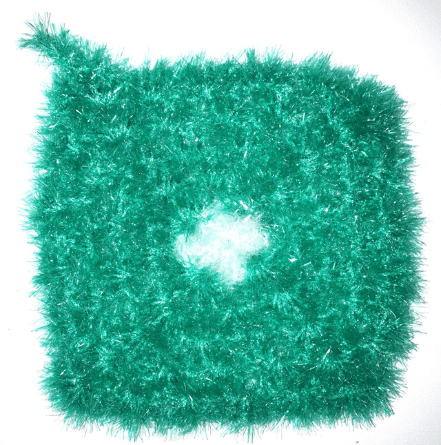 Lavette pour la toilette, la vaisselle ou les vitres verte coeur vert pâle