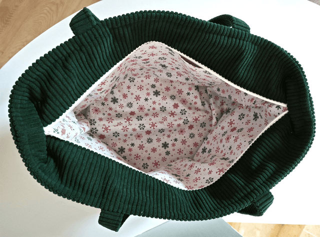 Sac velours vert Modèle Angélique