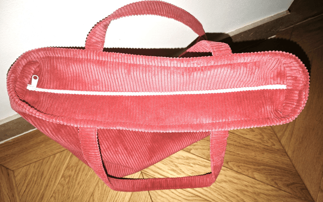 Sac velours rose Modèle Angélique