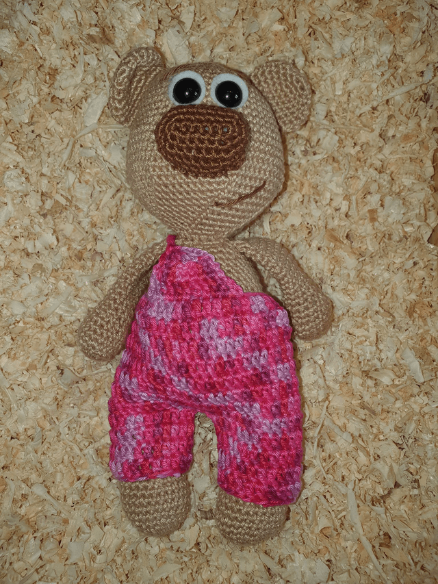 Salopette pour Camille en dégradé de Fushia (seule)