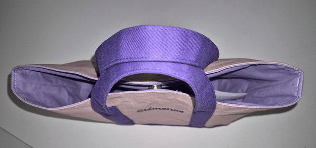 Sac en coton rose et violet personnalisé Modèle Agnès