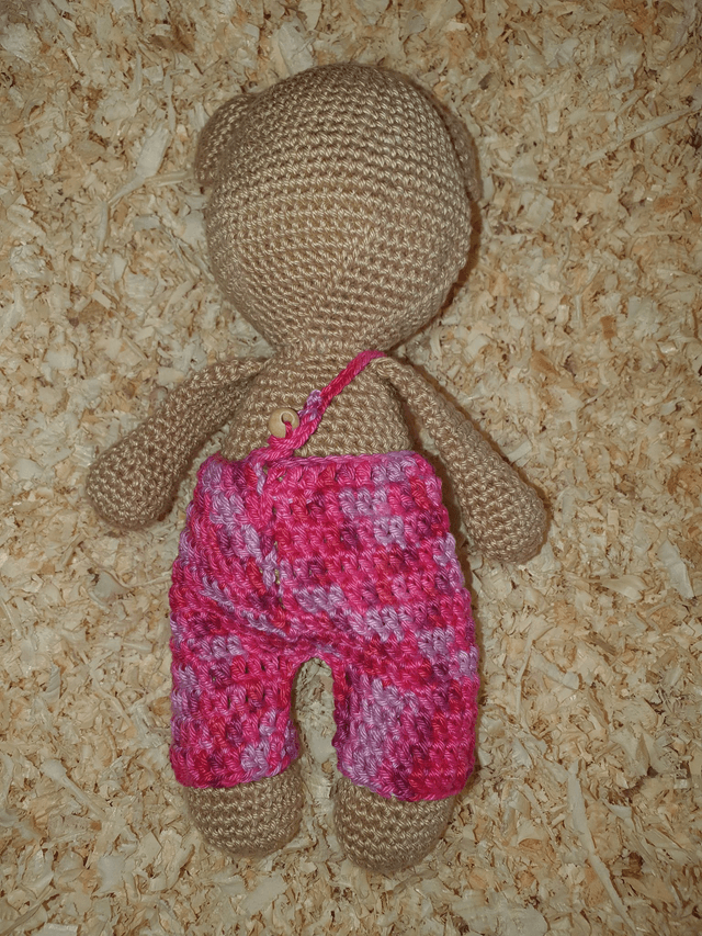 Salopette pour Camille en dégradé de Fushia (seule)