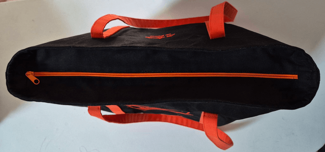 Sac en coton noir et orange Modèle Monique 