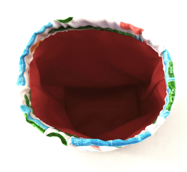 Trousse verticale rouge motifs école