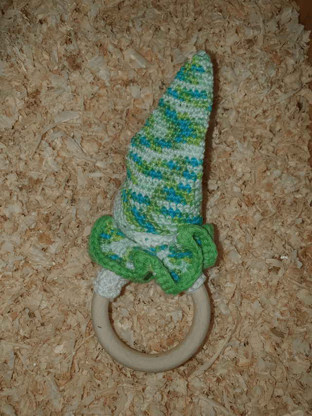Hochet dégradé de vert + grelot