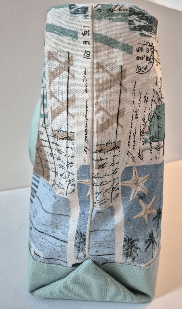 Sac en coton turquoise motifs vacances Modèle Mali 