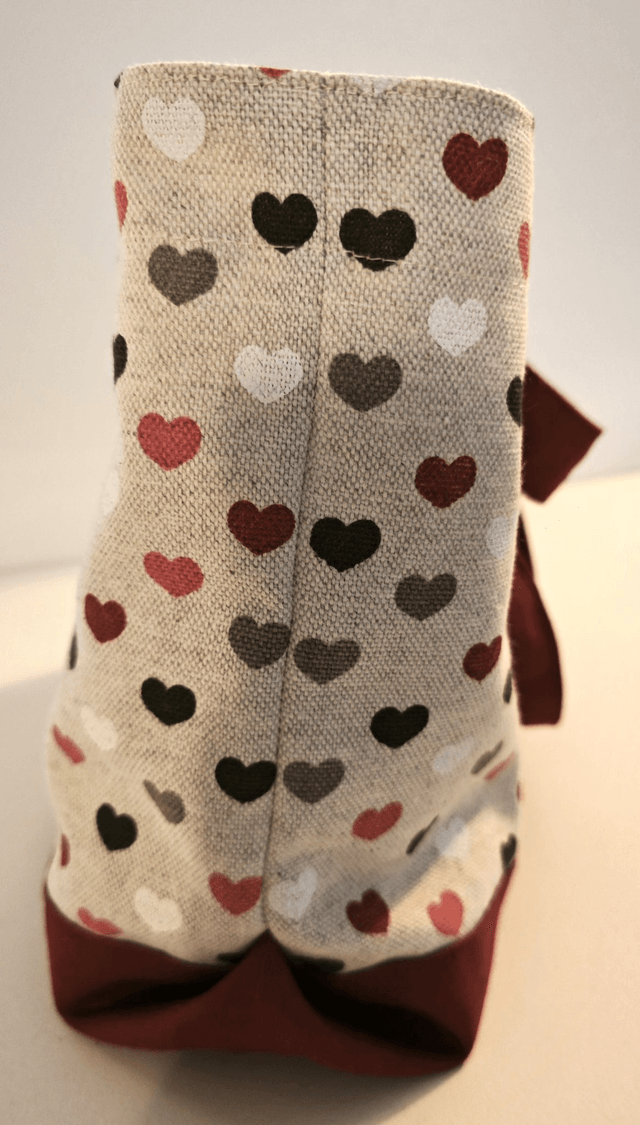 Sac en coton motifs coeurs Modèle Agnès