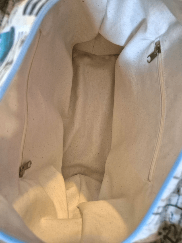 Sac en coton turquoise motifs vacances Modèle Mali 
