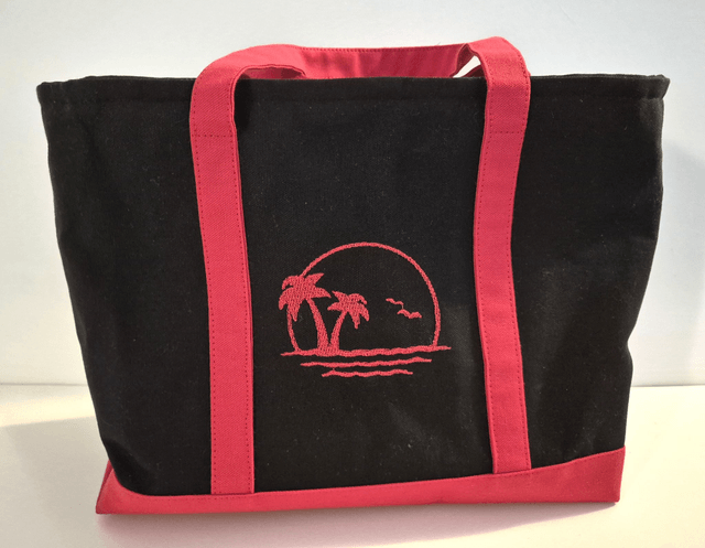 Sac en coton noir et rouge avec fermeture éclair Modèle Mali