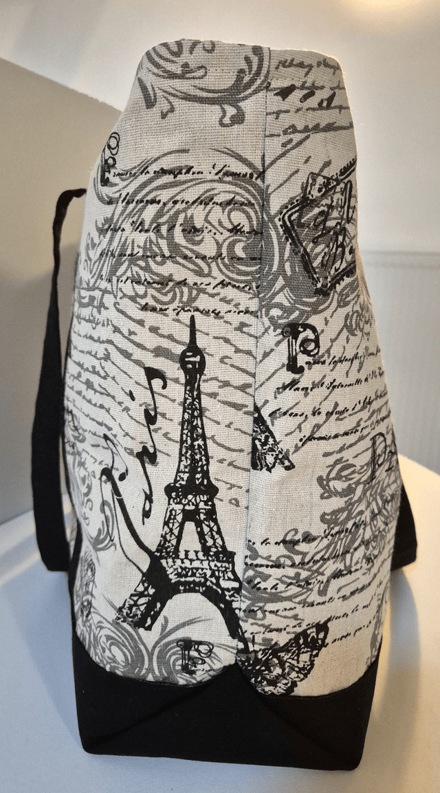 Sac lin Tour Eiffel noire Modèle Monique 