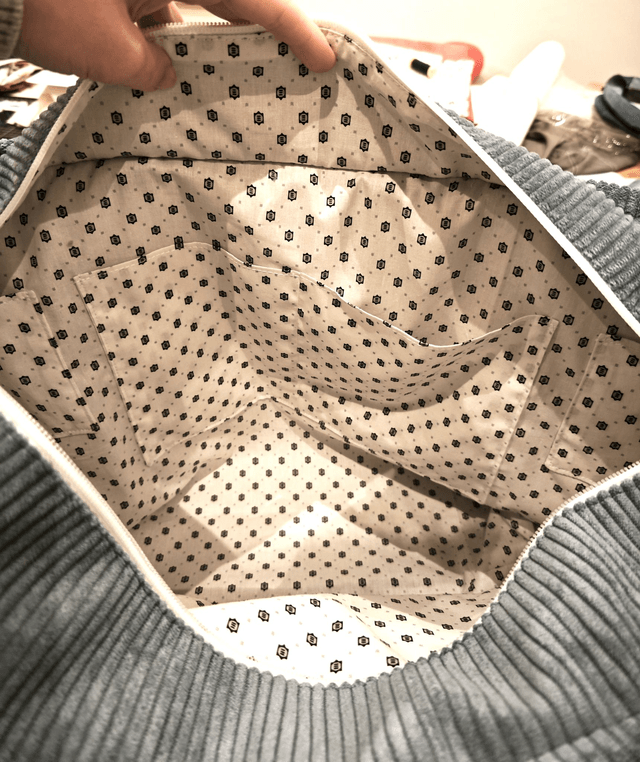 Sac velours bleu Modèle Angélique