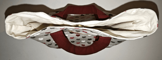 Sac en coton motifs coeurs Modèle Agnès